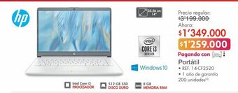 Metro Computador portátil hp oferta