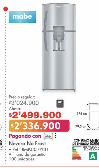 Metro Nevera mabe oferta