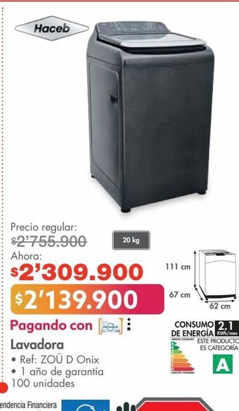 Metro Lavadora haceb oferta