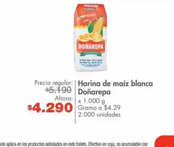Metro Harina de maíz doñarepa x 1000g oferta