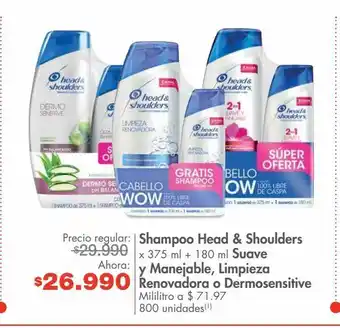 Metro Shampoo head & shoulders x 375ml oferta