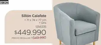 Easy Sillón calafate • 71 x 74 x 77 cm • gris 1256335 oferta