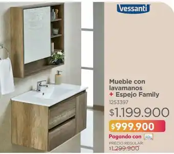 Easy Mueble con lavamanos + espejo family 1253397 oferta