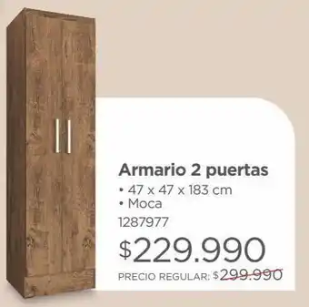 Easy Armario 2 puertas • 47 x 47 x 183 cm • moca 1287977 oferta