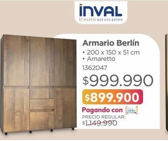 Easy Armario berlín • 200 x 150 x 51 cm • amaretto 1362047 oferta