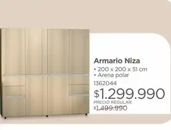 Easy Armario niza • 200 x 200 x 51 cm • arena polar 1362044 oferta