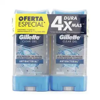 Farmacia San Jorge 2 desodorantes gillette clear gel proteccion antibacterial 113 g oferta