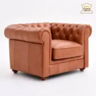 Falabella Sofá chesterfield 1 puesto cuero oferta