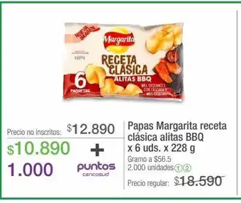 Jumbo Papas margarita receta clásica alitas bbq x 6 uds. x 228 g oferta