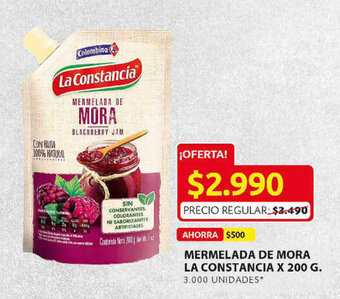 Ara Mermelada de Mora La Constancia x 200g oferta