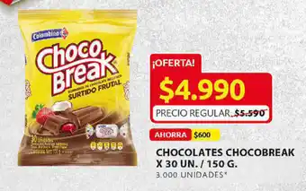 Ara Chocolates Choco Break x 30 un / 150g oferta