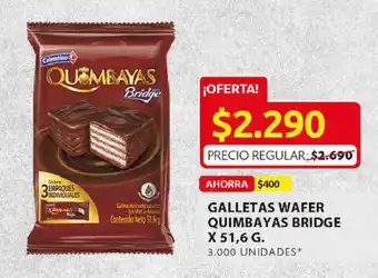 Ara Galletas Wafer Quimbayas Bridge x 51.6g oferta