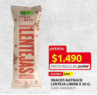 Ara Snacks Nat Nack Lenteja Limón x 30g oferta