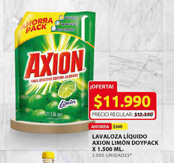 Ara Lavaloza Líquido Axion Limón Doy Pack x 1.500ml oferta