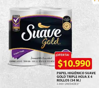 Ara Papel Higiénico Suave Gold Triple Hoja x 4 rollos (34m) oferta