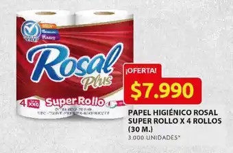 Ara Papel Higiénico Rosal Plus Super Rollo x 4 rollos (30m) oferta