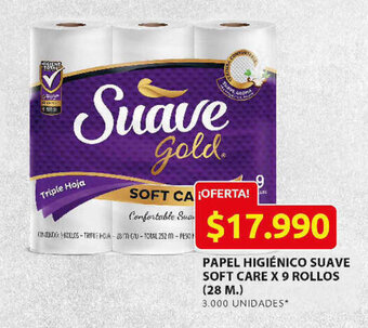 Ara Papel Higiénico Suave Gold x 9 rollos (28m) oferta