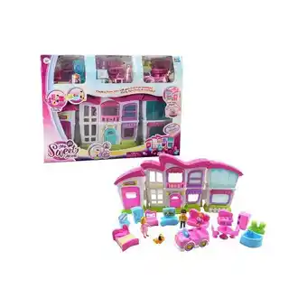 Alkosto Set casa de juguete con muñecos 19 piezas my sweet home oferta