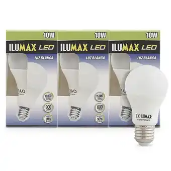 Makro Bombillo ilumax led luz blanca 10w 15000h 3u oferta