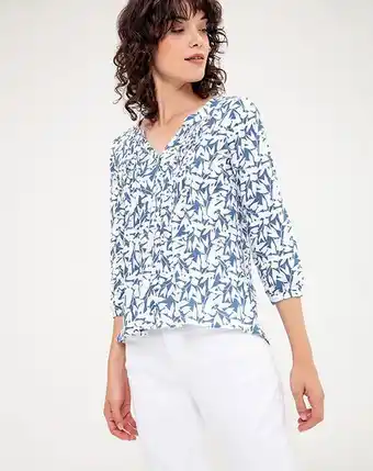 Gef Camiseta llara azul estampado oferta