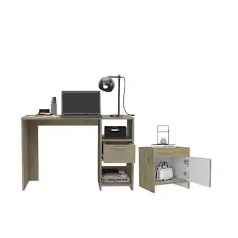 Estra Combo oficina teo, escritorio + mesa de noche oferta