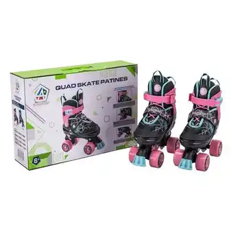 Alkosto Patines 4 ruedas ajustables negro/rosado talla 37 l.a sports oferta