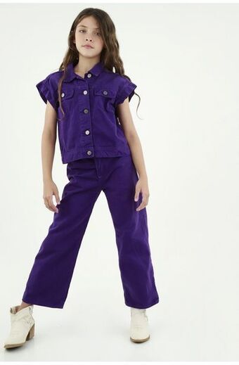 Tennis Chaleco manga corta morado para niña oferta
