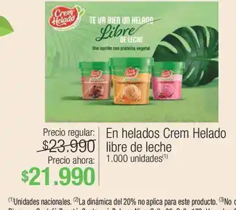 Jumbo Helados crem helado libre de leche oferta