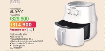 Jumbo Freidora de aire black & decker oferta
