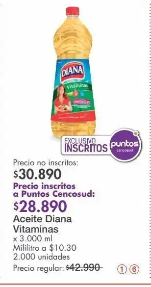 Metro Aceite diana vitamina x 3000ml oferta