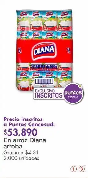 Metro Arroz diana arroba oferta