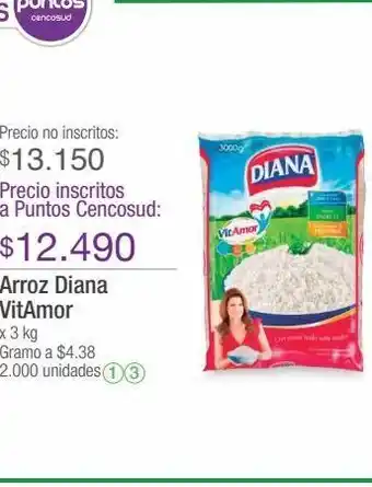 Jumbo Arroz diana vitamor x 3kg oferta