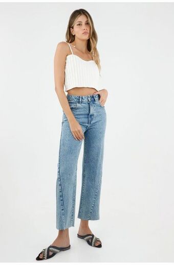 Tennis Jean straight azul para mujer oferta