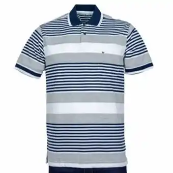 VO5 Camiseta polo a rayas en siueta regular color gris claro 11222 oferta