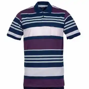 VO5 Camiseta polo a rayas en siueta regular color lila oscuro 11122 oferta