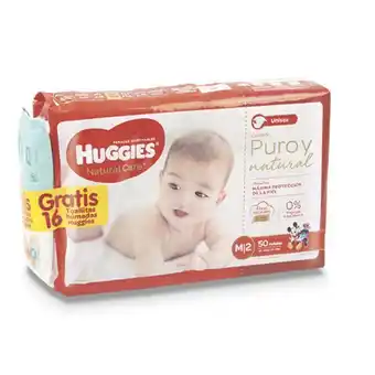 Makro Panal huggies natural care etapa-2 50u + toallitas humedas oferta