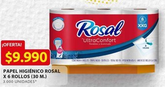 Ara Papel Higiénico Rosal 6 Rollos 30m oferta