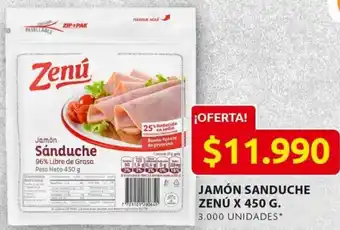 Ara Jamón Sanduche Zenú 450g oferta