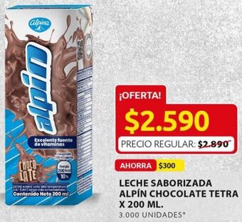Ara Leche Saborizada Alpín Chocolate Tetra 200ml oferta