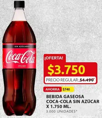 Ara Bebida Gaseosa Coca-Cola Sin Azúcar 1750ml oferta