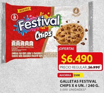 Ara Galletas Festival Chips 6un/240g oferta