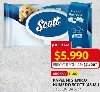 Ara Papel Higiénico Húmido Scott 48m oferta