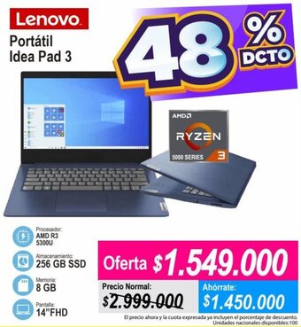 Alkomprar Lenovo Portátil Idea Pad 3 oferta