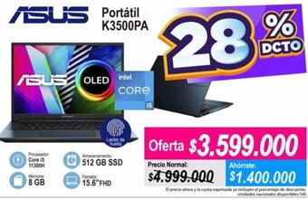 Alkomprar Asus Portátil K3500PA oferta
