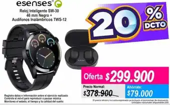 Alkomprar Esenses Reloj Unteligente SW-30 46mm Negro + Audofonos Inalámbricos TWS-12 oferta