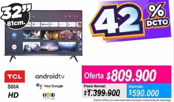 Alkomprar TCT S60A HD Android TV oferta
