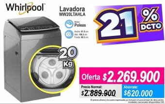 Alkomprar Whirlpool Lavadora 20kg oferta