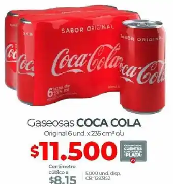 Olímpica Gaseosas Coca Cola oferta
