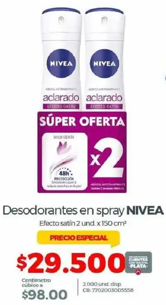 Olímpica Desodorante en Spray Nivea oferta