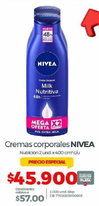 Olímpica Cremas Corporales Nivea oferta